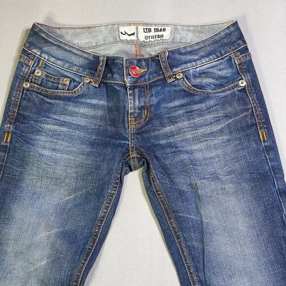 LTB 1948 jeans  women's size 28 dark washed blue low rise straight leg - Picture 2 of 13
